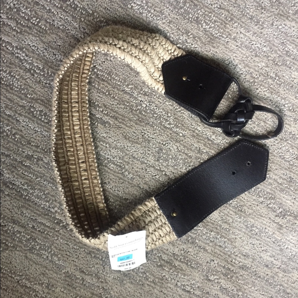 Belt NWT - Stretch rattan and leather